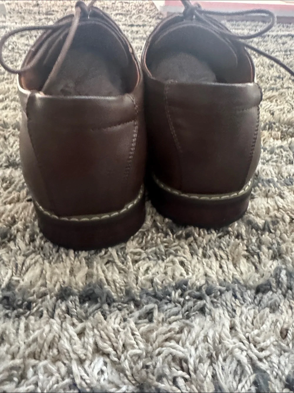 Men's Brown Leather Cap-Toe Derby Shoes